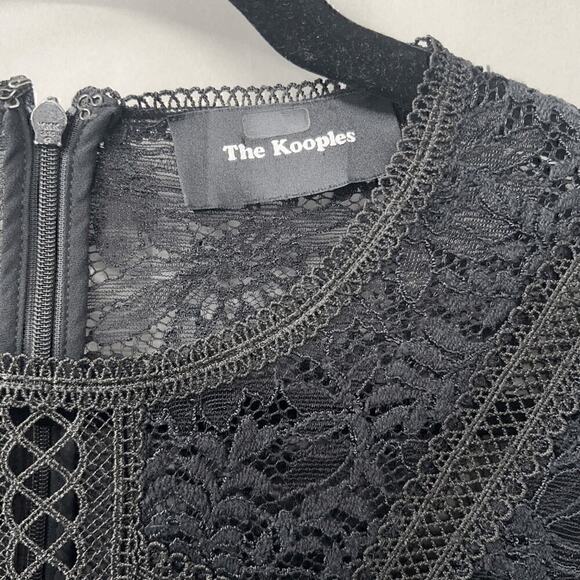 $450 The Kooples Mini Dress Womens Small Lace Modest Dark Academia Glam Swiftie - Picture 15 of 15